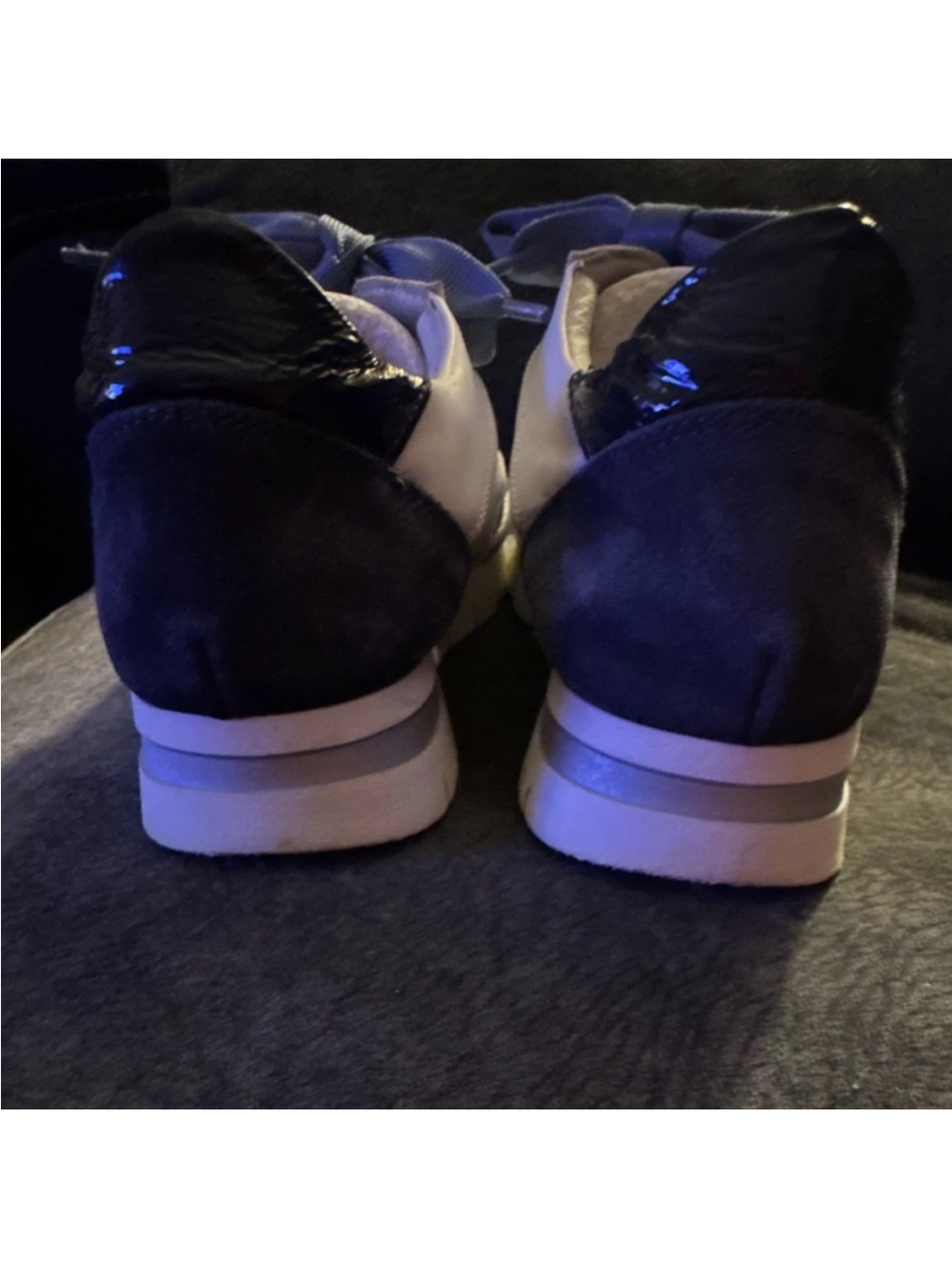 Ron White Blue/White/Grey Sneakers Zip up with Laces - Picture 4 of 6